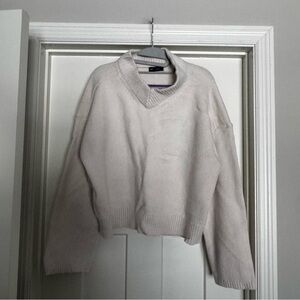 GAP Textured Knit Sweater in Cream size Medium Tall